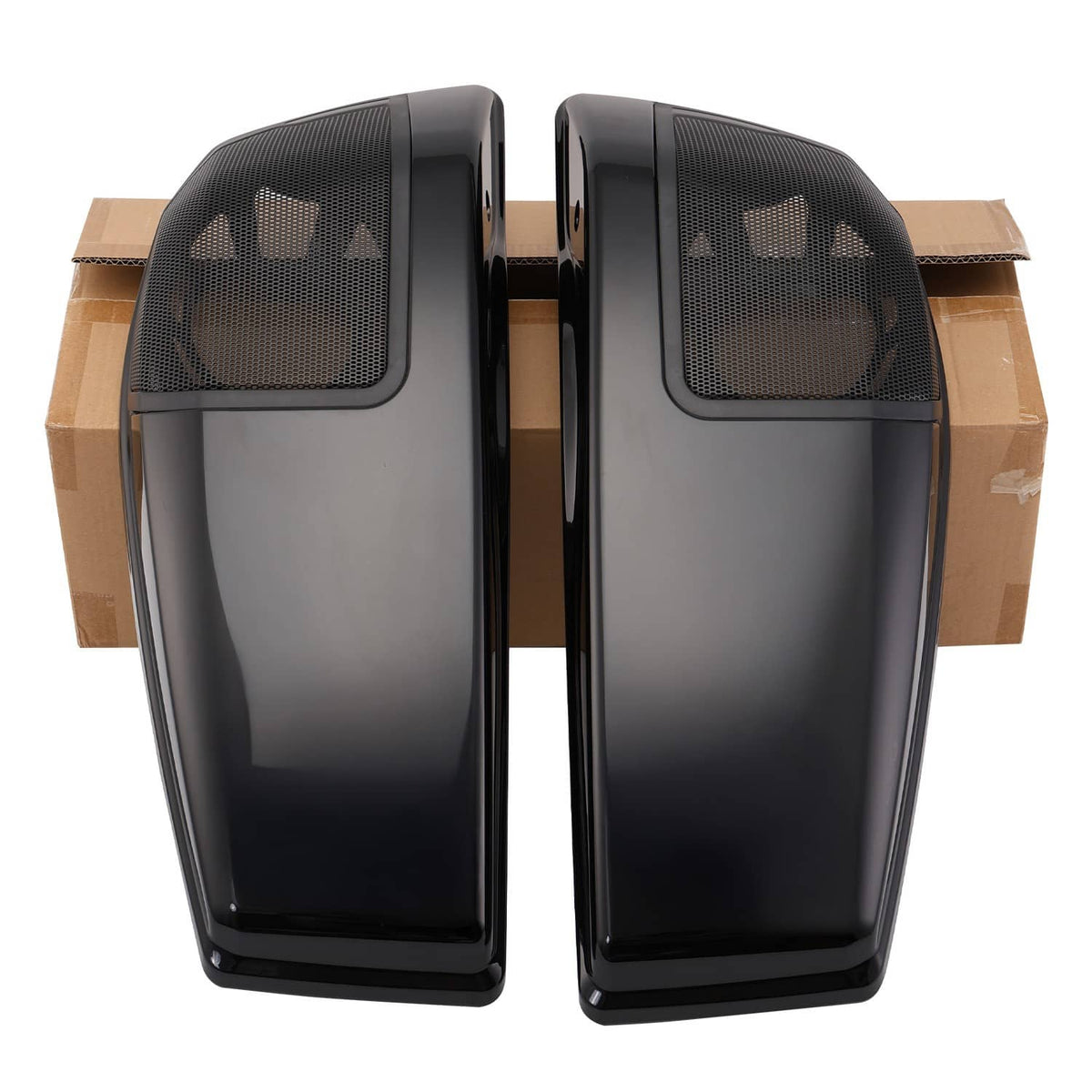 Solidspare Vivid Black Saddlebag Speaker Lids For Harley Touring Street Road Glide 2024-up