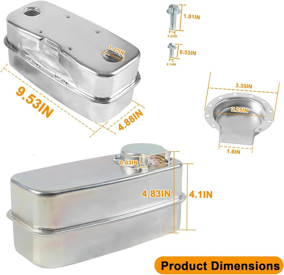 Solid Spare 951-0616B 751-0616B Exhaust Muffler Twin Inlet For Cub Cadet RZT50 RZT54 RZT42
