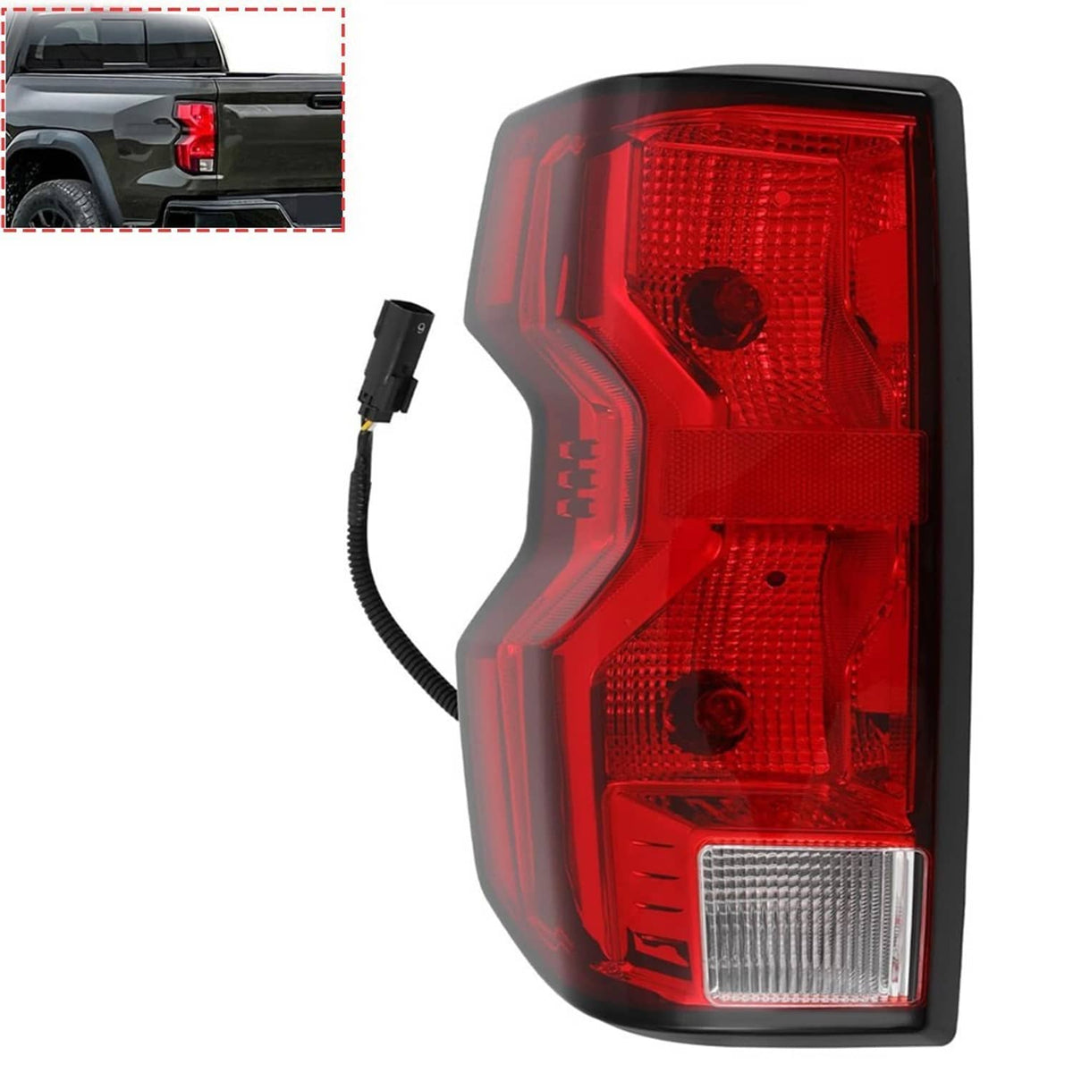 Solidspare Left Driver Side Tail Light Halogen For 2023-2024 Chevrolet Colorado w/ Bulb New