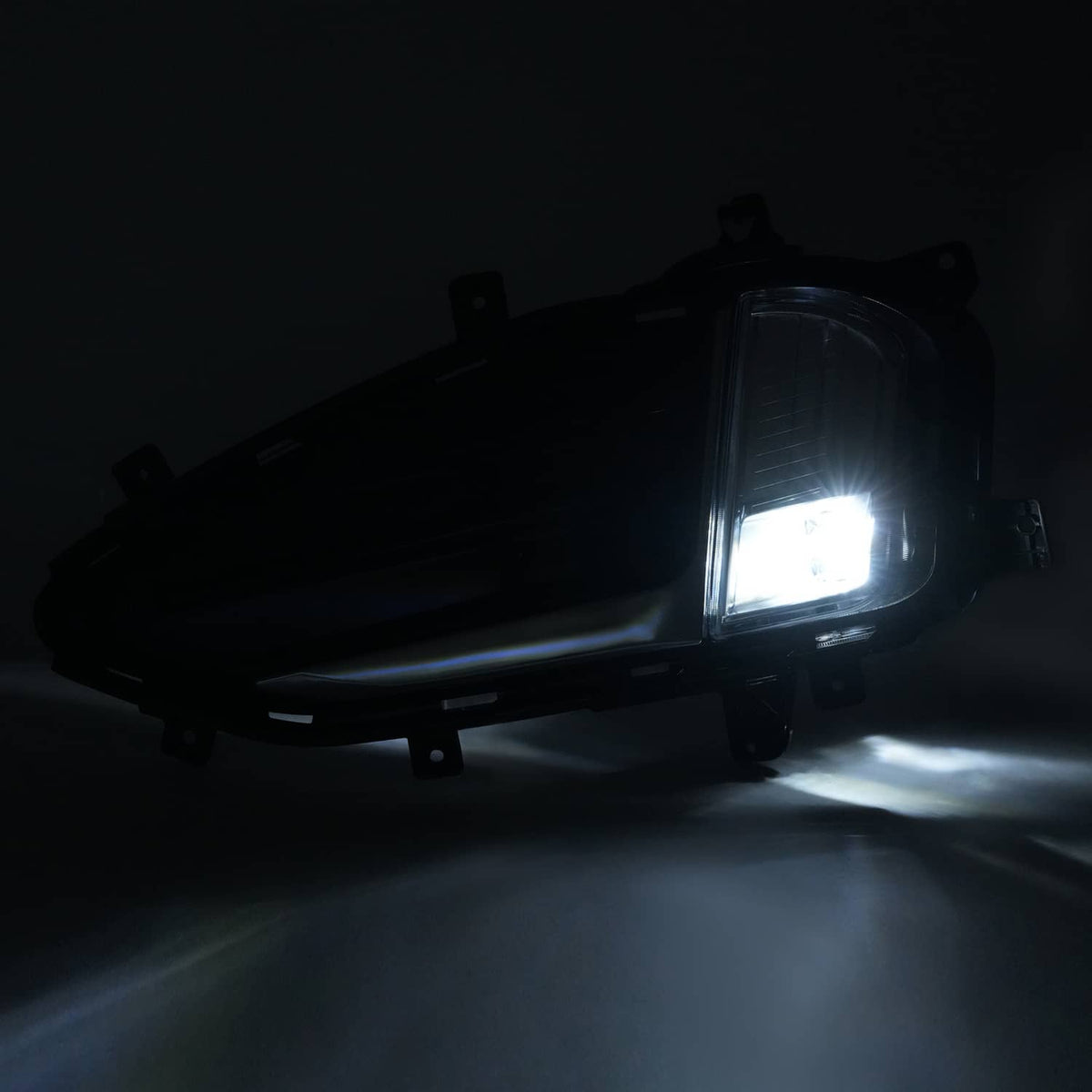 Solid Spare 2PCS For Ford Edge 2019-2024 LED Front Bumper Fog Lights Lamp w/ Cover Bezel Kit