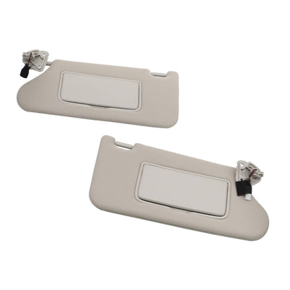 Solidspare New Pair Gray Sun Visors w/ Lighted Set For 2013-2018 Nissan Altima 2.5L 3.5L