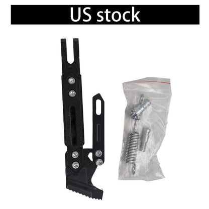 Solidspare US Adjustable Motorcycle Side Stands Kickstand Holder Aluminum Alloy CNC Black