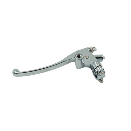 Solidspare 7/8" Chrome Motorcycle Mirror Base Mount Left Clutch Lever Perch (22mm)
