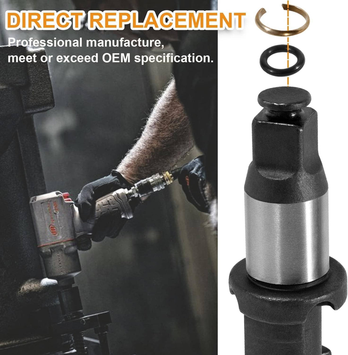 Solid Spare for Ingersoll Rand IR2235TiMax & IR2235QTiMax 1/2” Air Impact Anvil with O-ring
