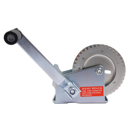 Solidspare 1400LBs Steel Horizontal Hand Pulling Ratchet Winch Galvanized For Boat Trailer