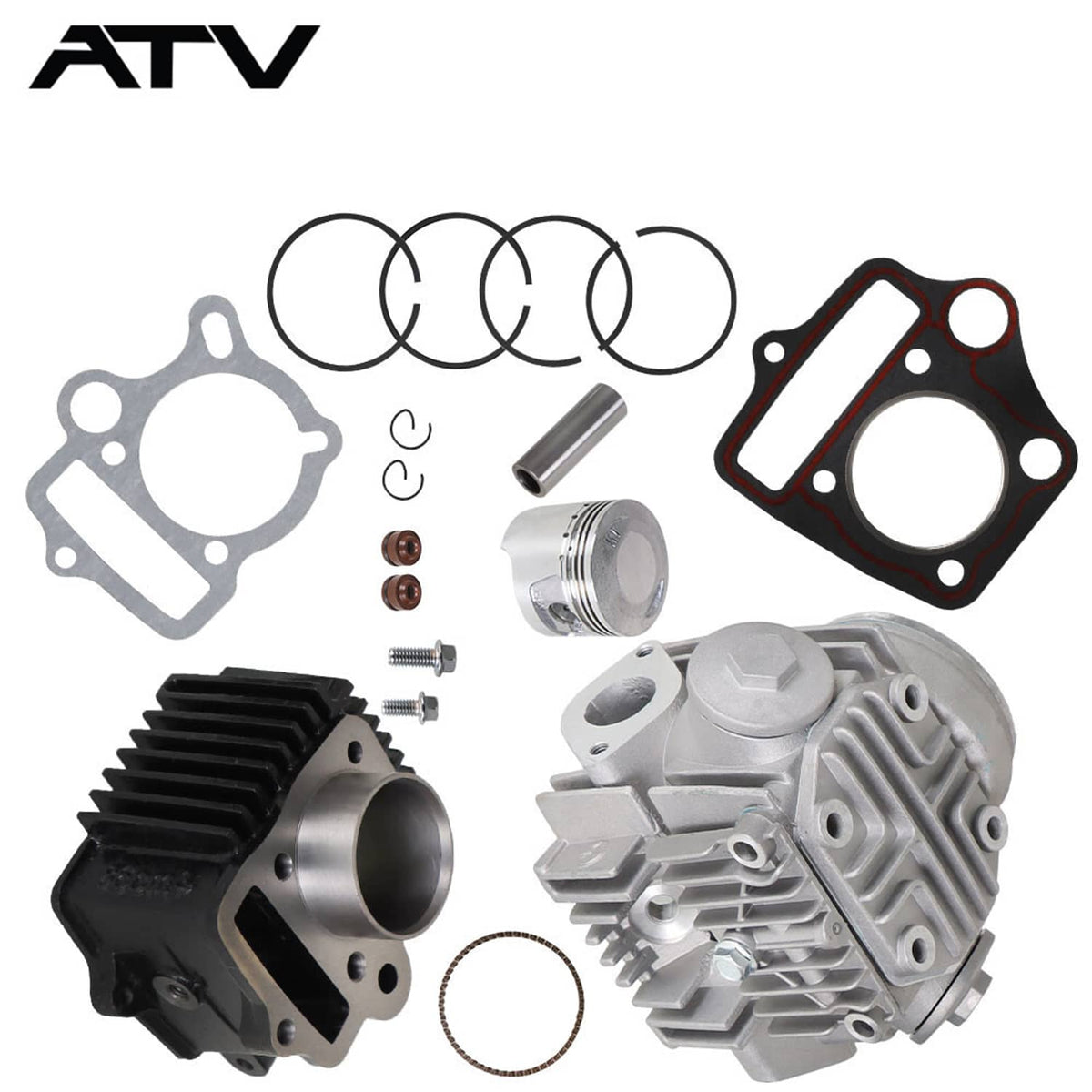 Solidspare Top End Rebuild Kit Cylinder Head Piston For Honda TRX90 Sportrax 90cc 1993-2005
