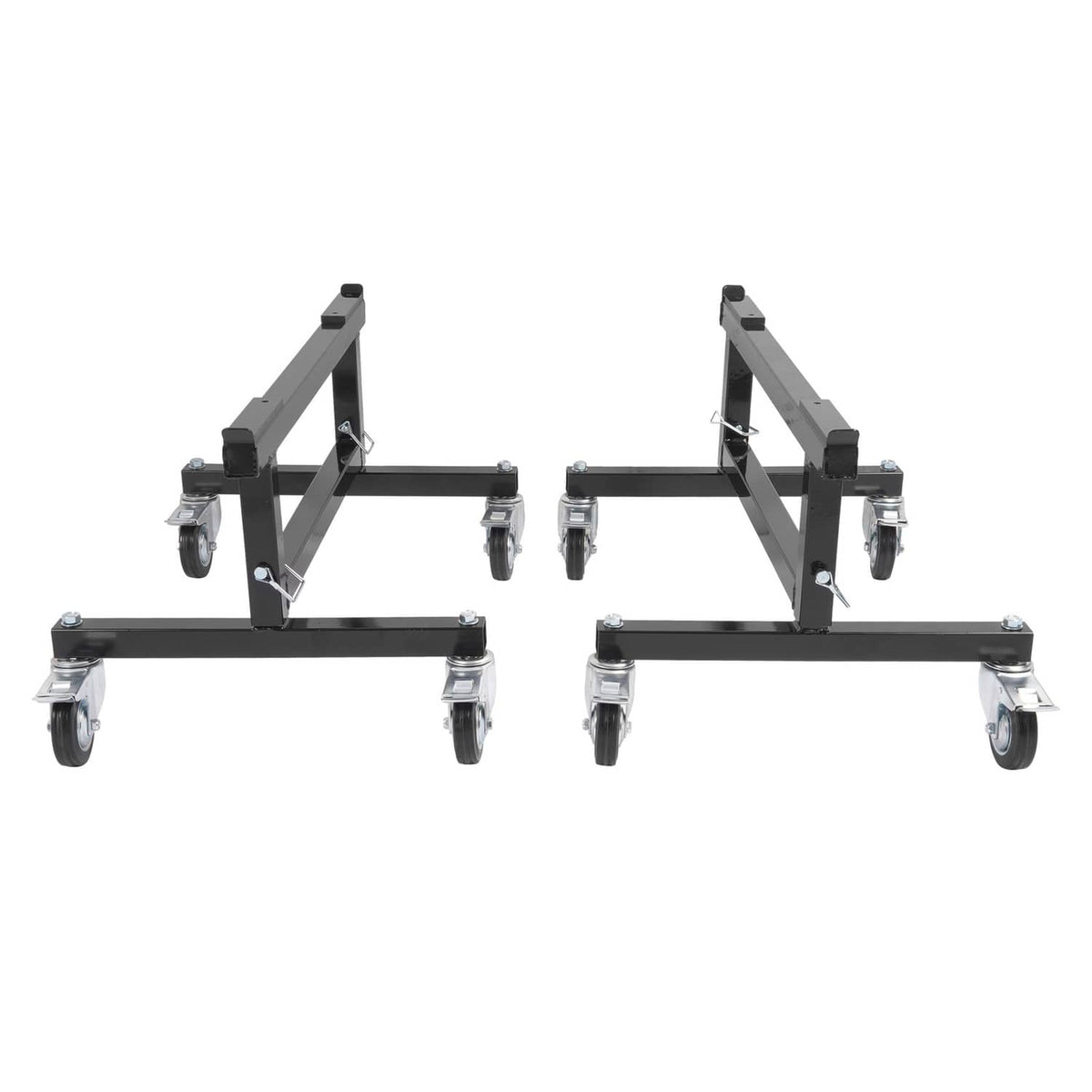 Solid Spare 2PCS 16-20in Adjustable Chassis Stand Sprint Midget Car Locking Casters Black