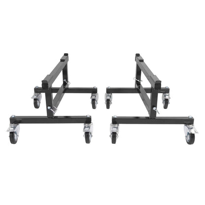 Solid Spare 2PCS 16-20in Adjustable Chassis Stand Sprint Midget Car Locking Casters Black