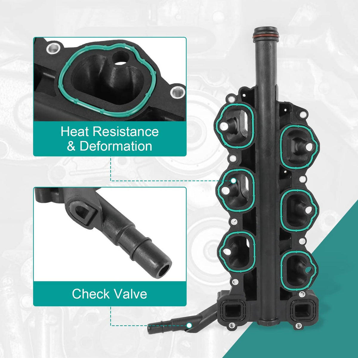 Solidspare Manifold Lower 97278MK For 2011-2022 Ford F150 Intake 3.3L 3.5L 3.7L