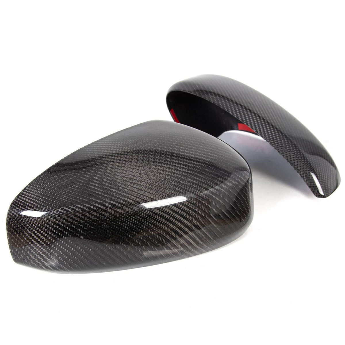 Solid Spare Carbon Fiber Mirror Cover Cap Black Pair For Infiniti G35 Coupe 03-07