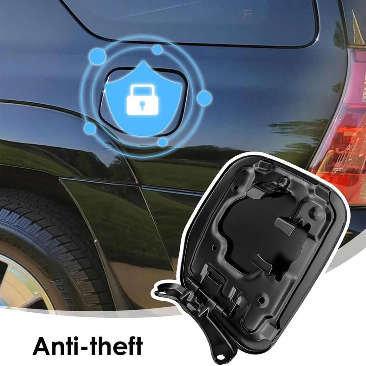 Solidspare Fuel Filler Tank Cover Door Lid Gas Cap 77350-35050 For 2003-2009 Toyota 4Runner