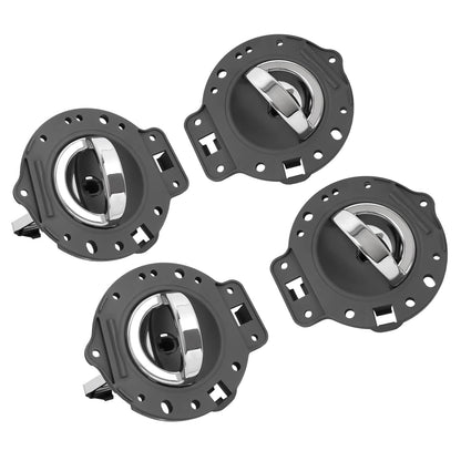Solid Spare For JEEP COMMANDER 2006-2010 Front Rear Inside Door Handles Chrome & Gray Set 4