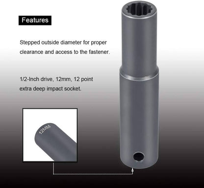 Solid Spare 12MM Rocker Arm Shaft Socket J-44706 J-36003-A Fit For Detroit 60 Series Engine