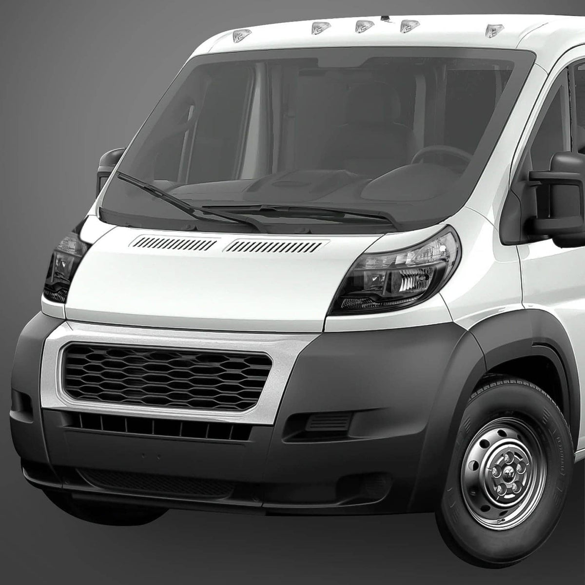Solidspare Black Left & Right Headlights w/DRL For 14-22 Dodge Ram ProMaster 1500 2500 3500