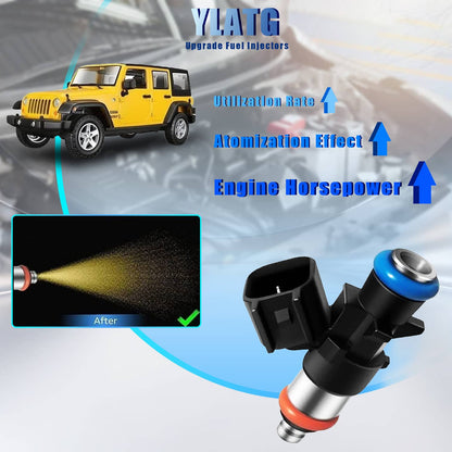 Solidspare New 6x Fuel Injectors for 2011-2019 Chrysler Dodge Ram Jeep 3.6L V6 0280158233