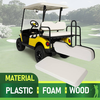 Solidspare White Seat Bottom Backrest Cushion Golf Cart For EZGO RXV,TXT,ST,ST Sport,Valor