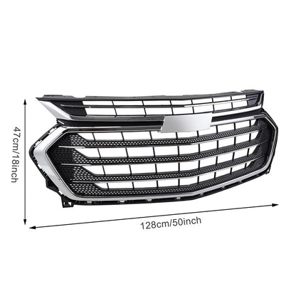 Chrome Front Bumper Upper+Lower Grille For Chevrolet Chevy Traverse 2018 19-2021