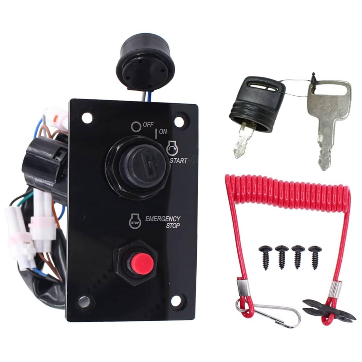 Solid Spare Outboard Single Ignition Key Switch Panel For Suzuki Outboard Engine 37100-96J24