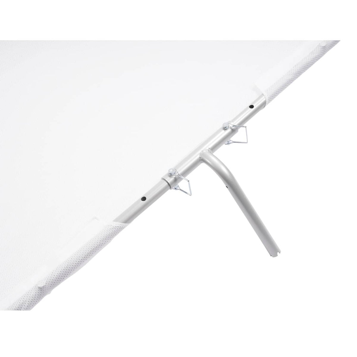 Solidspare Silvery+White Boat Sun Shade For Boats 25 Ft And Under Aluminium Powder Coated