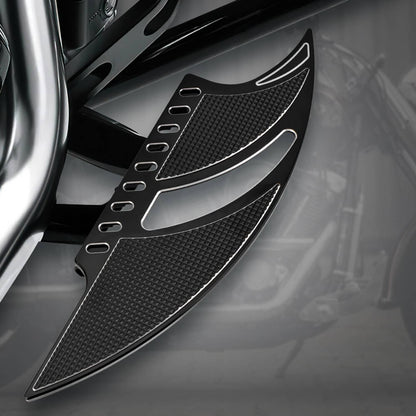 Solidspare Motorcycle FRONT Floorboards Foot Pegs Footrest For Harley Softail Road Glide
