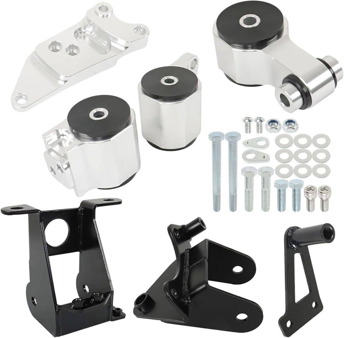 Solidspare Engine Motor Mount Swap Kit Billet For 2006-2011 Honda Civic Si K20 K24 FA FG FD
