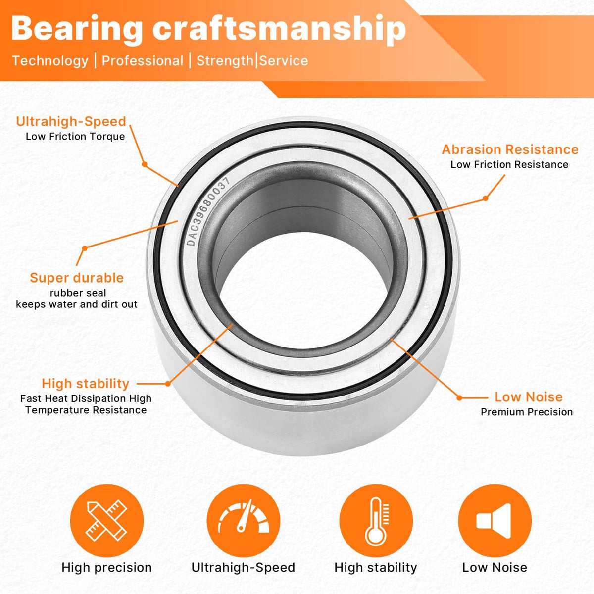 Solidspare Replacement Wheel Bearings Fit for Can-Am Maverick X3 Model 2017-2023 293350129