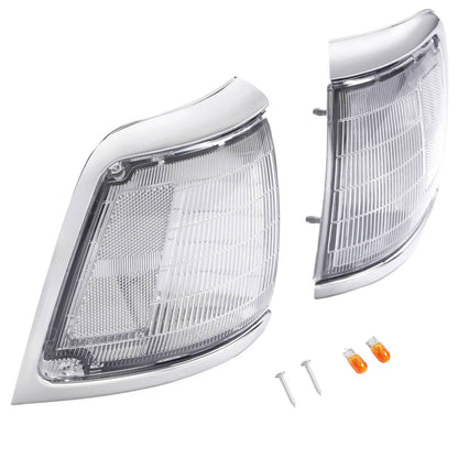 Solid Spare Pair Clear Lens Front Corner Lights Lamps For Toyota Pickup Truck 2WD 1992-1995