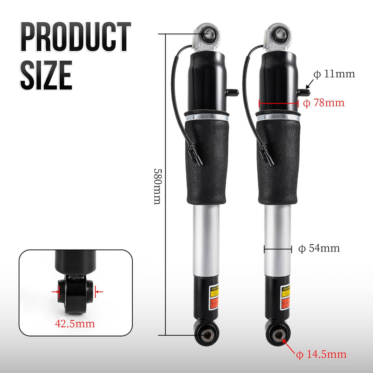 Solidspare Rear Shock Absorber for 15-20 Escalade Suburban Tahoe Yukon 84176675 23151122