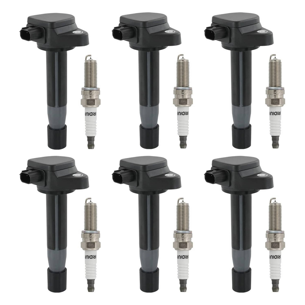 Solidspare 6 SET Ignition Coils + Iridium Spark Plugs for Honda Pilot Acura 2009-2015 UF603