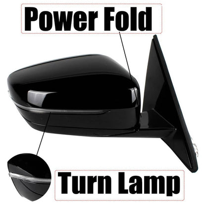 Solidspare Fits BMW 320i 330i 330e 2019-2023 Passenger Right Mirror With Blind Spot Black