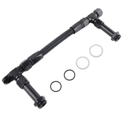 Solidspare For Holley 4150 Carburetor AN8 Dual Feed Carb Fuel Line Braided Fuel Line Kit