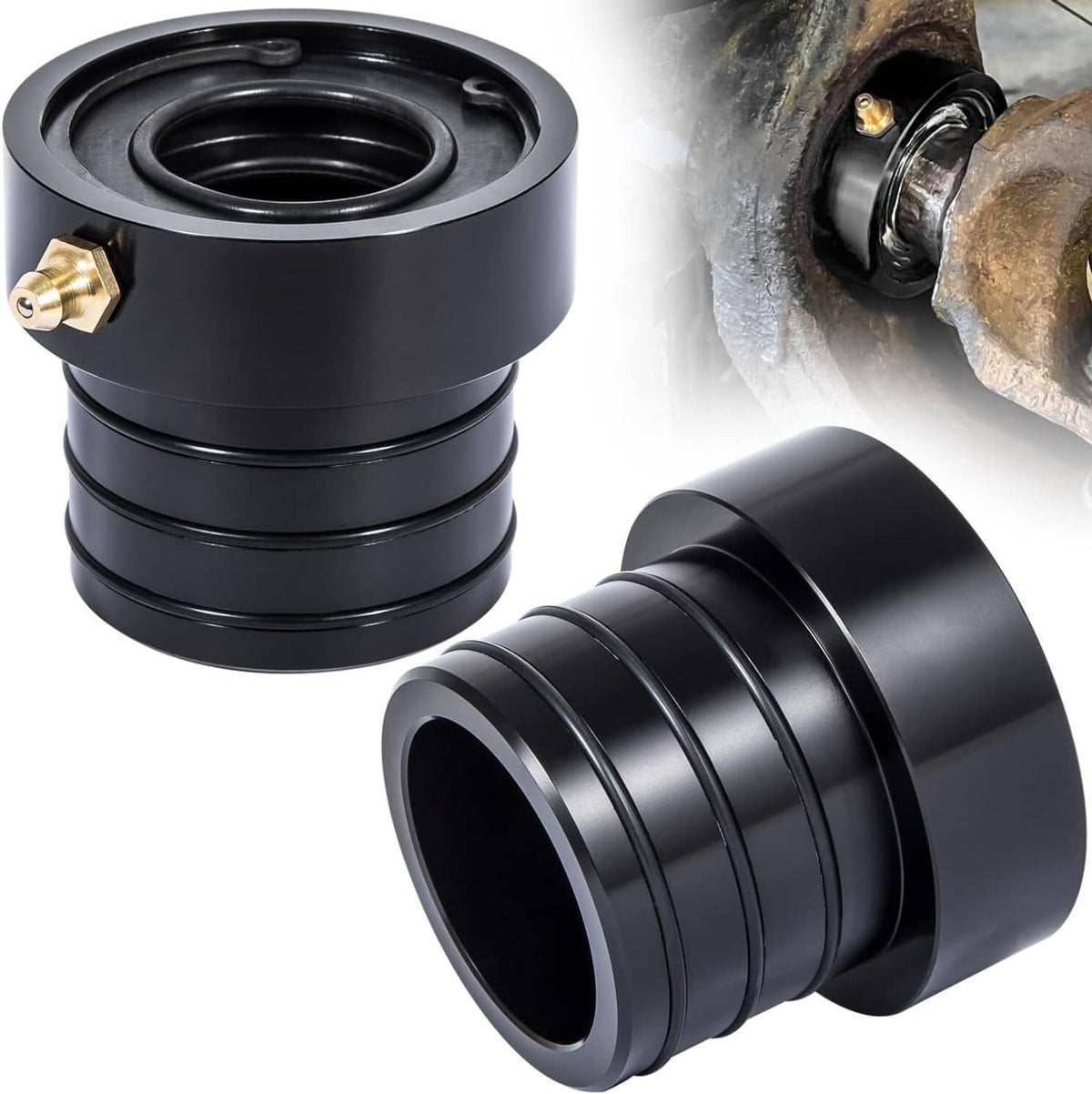 Solid Spare Black Front Inner Outer Axle Tube Seal Kit MG21103 for Jeep Wrangler YJ JK TJ