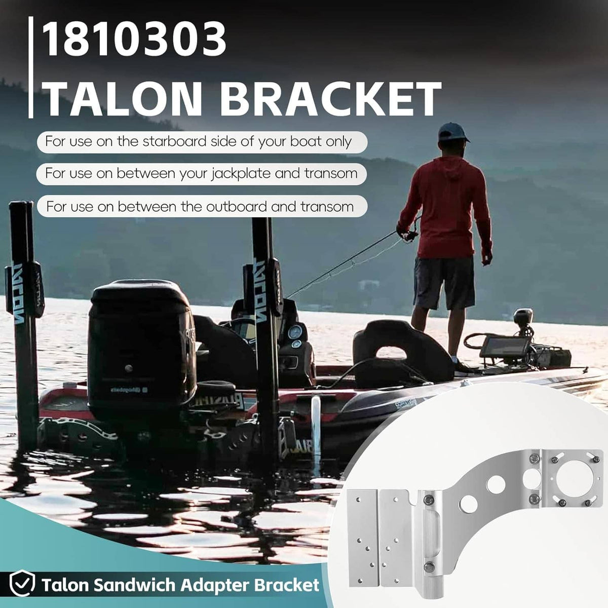 Solid Spare 1810303 Talon Sandwich Adapter Bracket Heavy Duty Talon Mount for Starboard