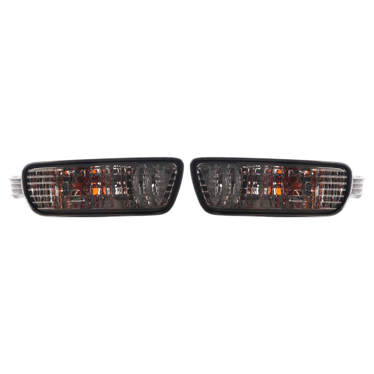 Solid Spare Pair Front Bumper Smoked Turn Signal Lights Lamps For Toyota Tacoma 2001-2004