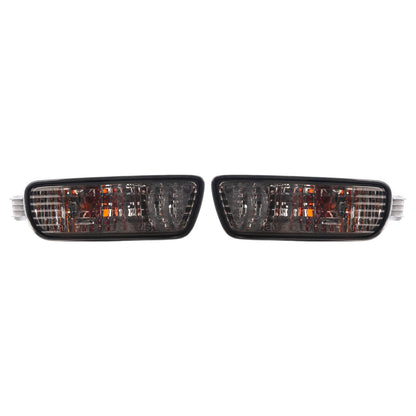 Solid Spare Pair Front Bumper Smoked Turn Signal Lights Lamps For Toyota Tacoma 2001-2004