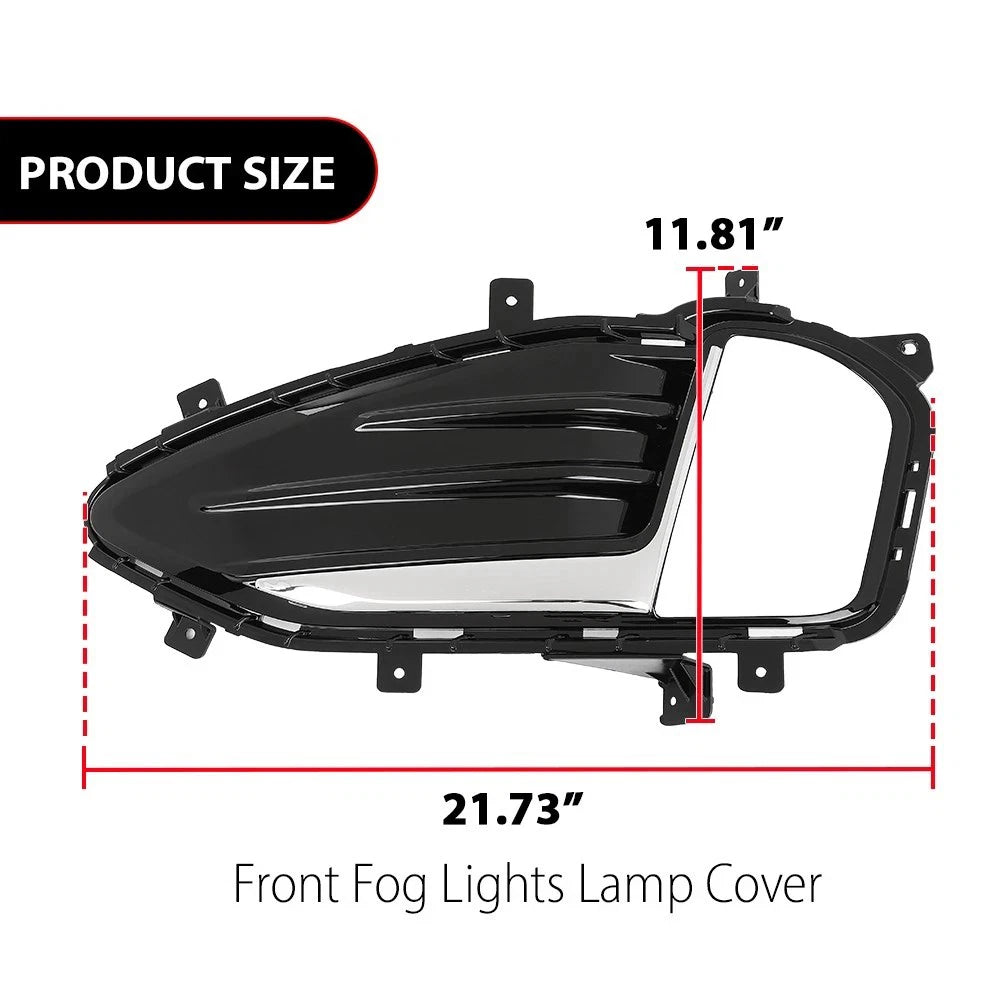 1Pc  Fog Light Cover For 2019-2024 Ford Edge Chrome Left Driver Side Bezel