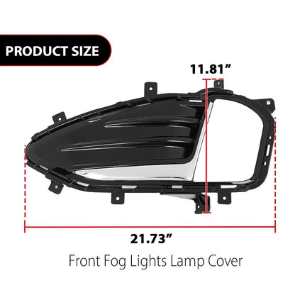 1Pc  Fog Light Cover For 2019-2024 Ford Edge Chrome Left Driver Side Bezel