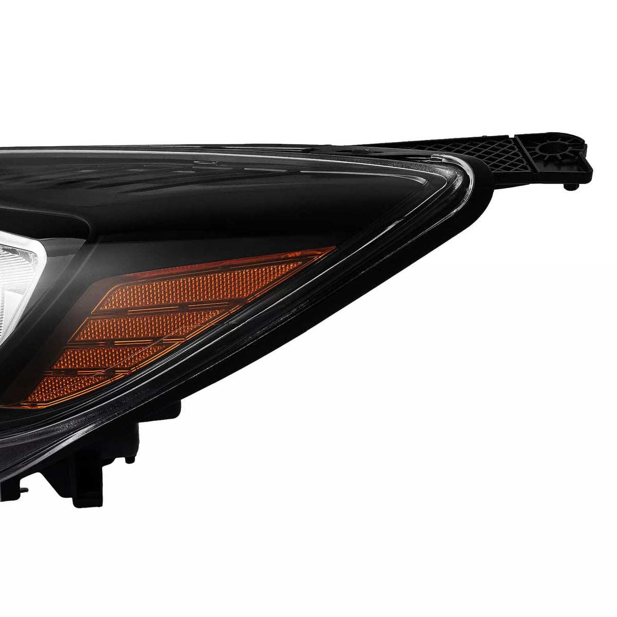 Solid Spare Black Left Driver Side Headlights Clear Lens Halogen Fits Ford Focus 2012-2014