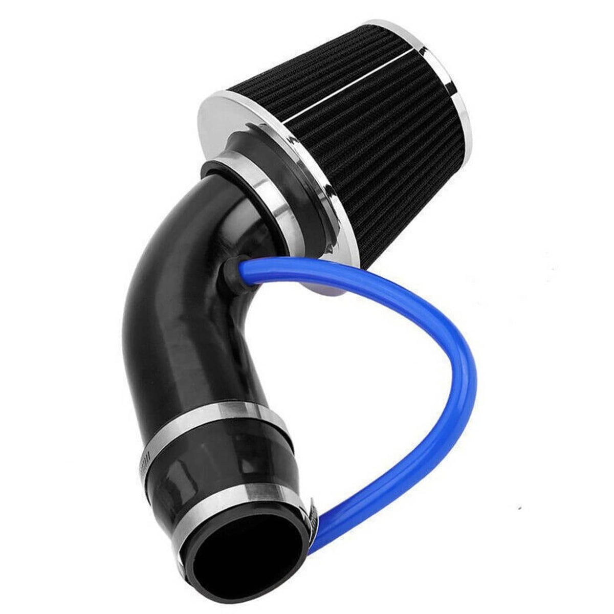 Solidspare Automotive 3" Universal Cold Air Intake Kit Induction Flow Pipe Kit Aluminium