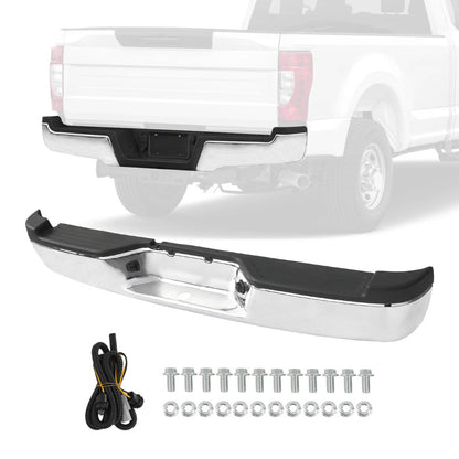 Solidspare Chrome Steel Rear Step Bumper Assembly for 2005-2011 Dodge Dakota Truck