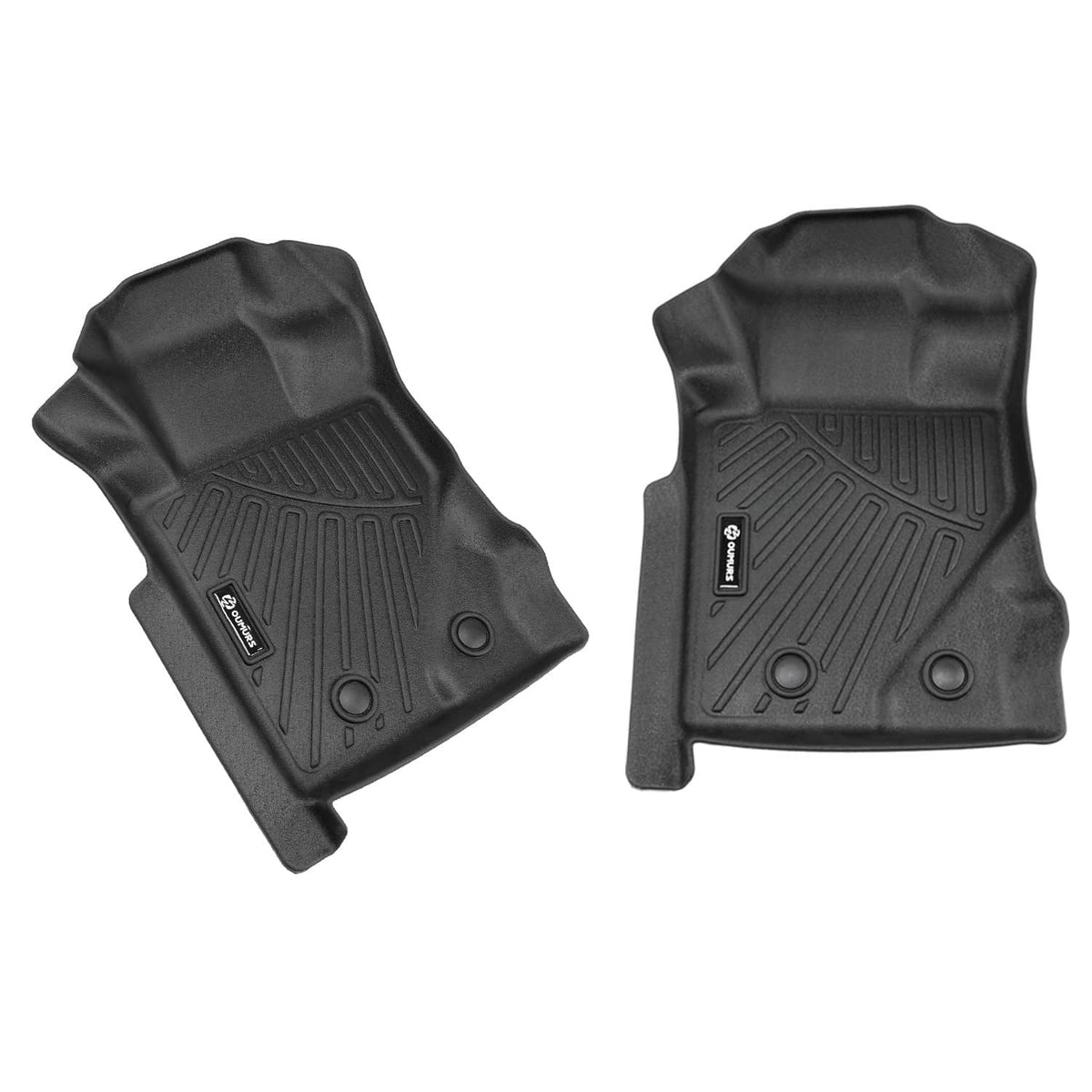 Solidspare All Weather Floor Mats Cargo Liner with Backrest Mat for Ford Bronco 4 Door