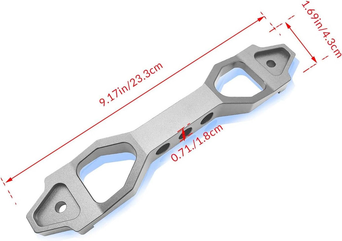 Solidspare Billet Aluminum Car Battery Tie Down Mount Bracket Brace Bar 220-190mm Silver