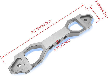 Solidspare Billet Aluminum Car Battery Tie Down Mount Bracket Brace Bar 220-190mm Silver