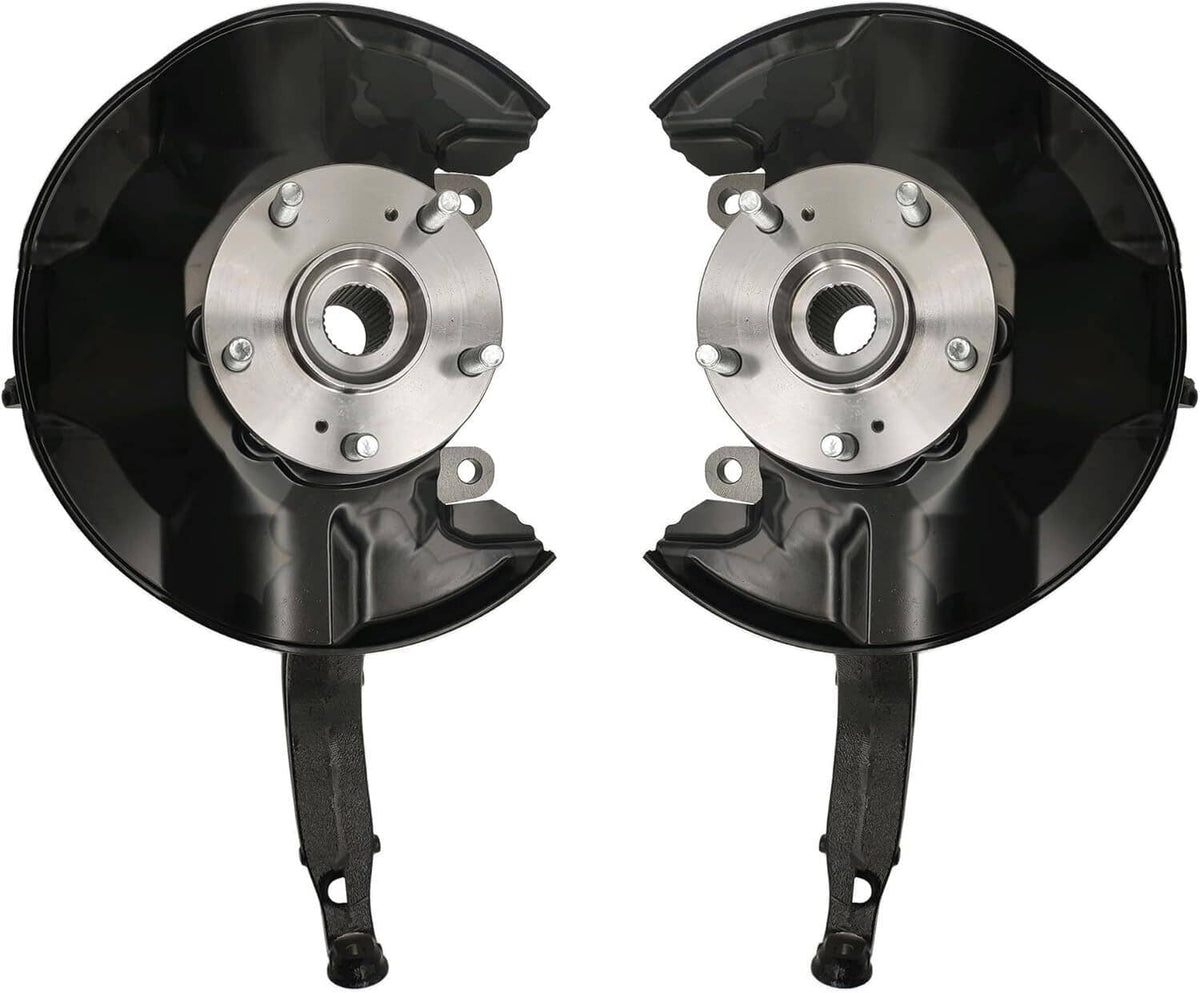 Solidspare New Front Steering Knuckles & Wheel Hub Bearings for 2009-2012 Honda Accord TSX