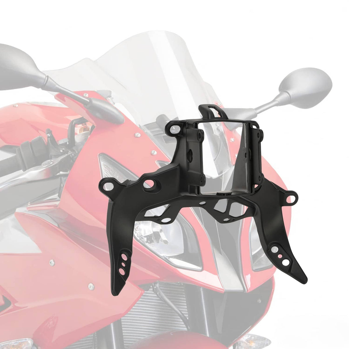 Solidspare Front Upper Headlight Fairing Stay Bracket Black Fit For BMW S1000RR 2009-2018