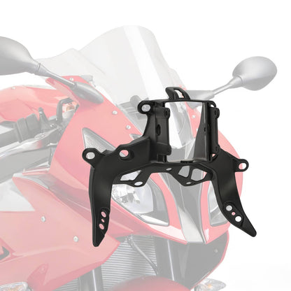 Solidspare Front Upper Headlight Fairing Stay Bracket Black Fit For BMW S1000RR 2009-2018
