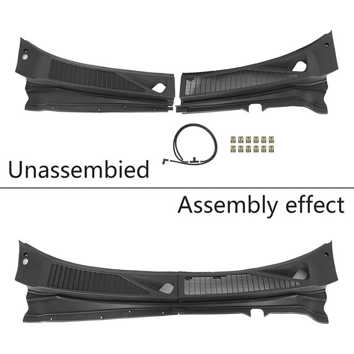 Solidspare Wiper Cowl Panel For Ford F250 F350 2008-2010 7C3Z-25022A69-AA 7C3Z-25022A68-AA