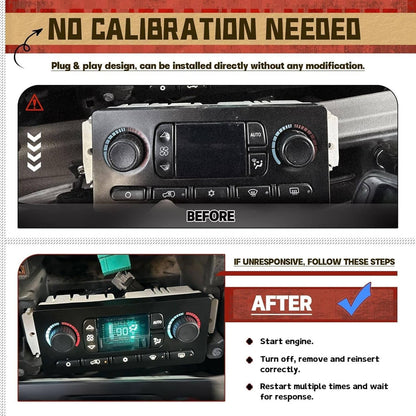 Solidspare AC Heater Climate Control Module 599-009 For 2003-2007 Chevy GMC Improved Design