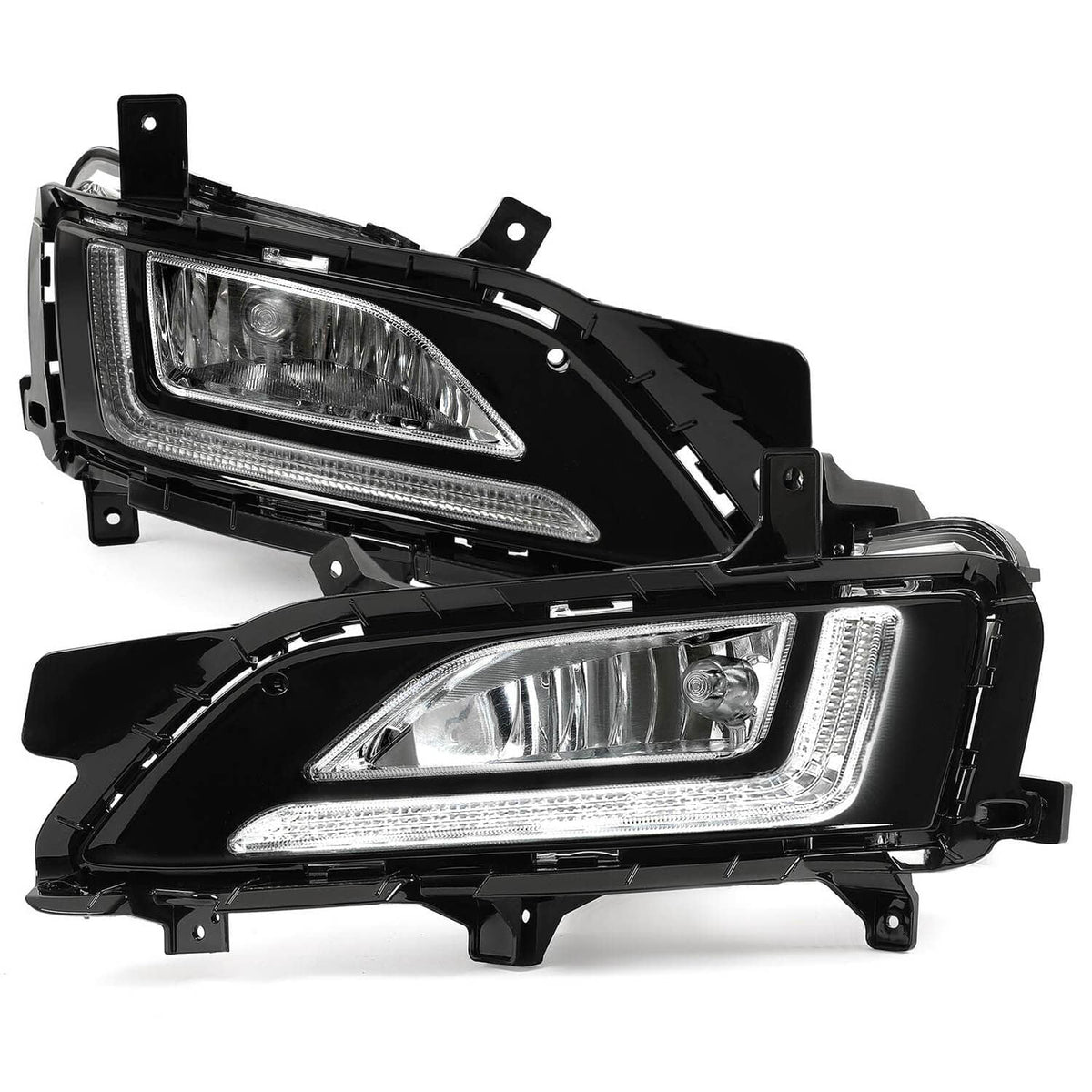 Solid Spare Pair LED&DRL Fog Lights Bumper Lamps LH&RH w/Bulbs For Hyundai Tucson 2019-2021