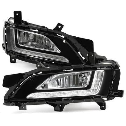 Solid Spare Pair LED&DRL Fog Lights Bumper Lamps LH&RH w/Bulbs For Hyundai Tucson 2019-2021